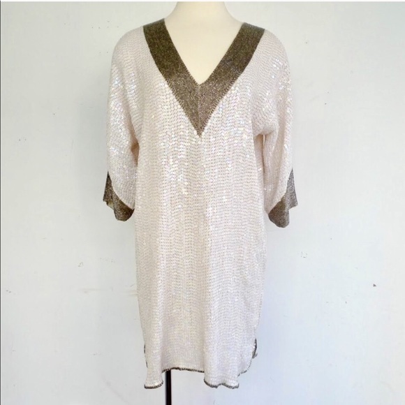 Foley + Corinna Dresses & Skirts - Foley + Corinna White Sequin Shift Dress